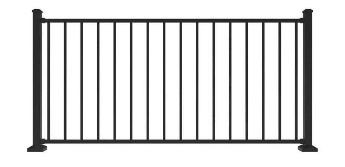 RELIABILT 6-ft x 36-in Black Sand Steel Deck Rail Kit