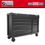 CRAFTSMAN Premium 2000 Series 52-in W x 39.5-in H 8-Drawer Steel Rolling Tool Cabinet (Black)