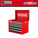 CRAFTSMAN 2000 Series 5-Drawer Steel Tool Chest, Red