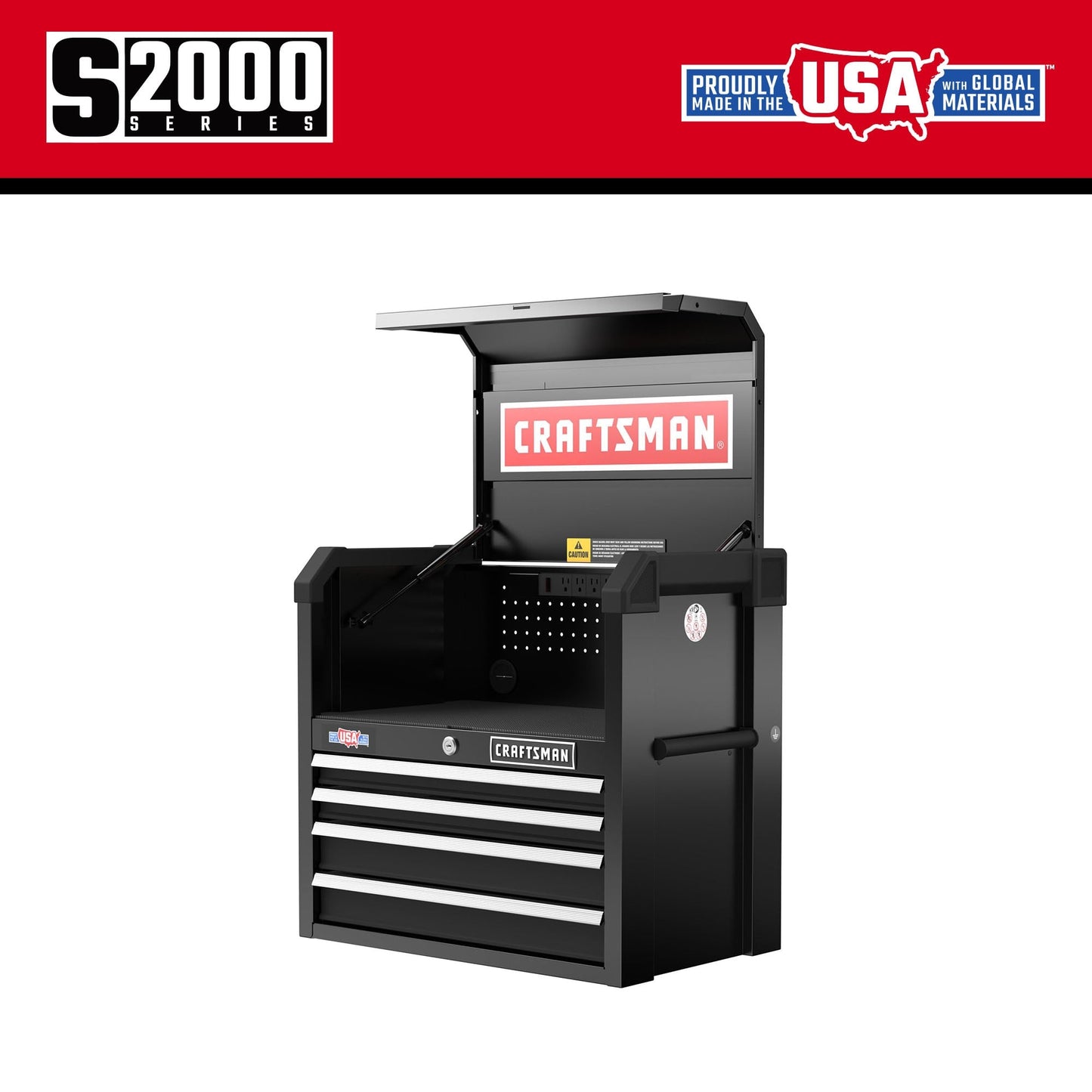 CRAFTSMAN 2000 Series 4-Drawer Steel Tool Chest, Black, 26-Inches Wide
