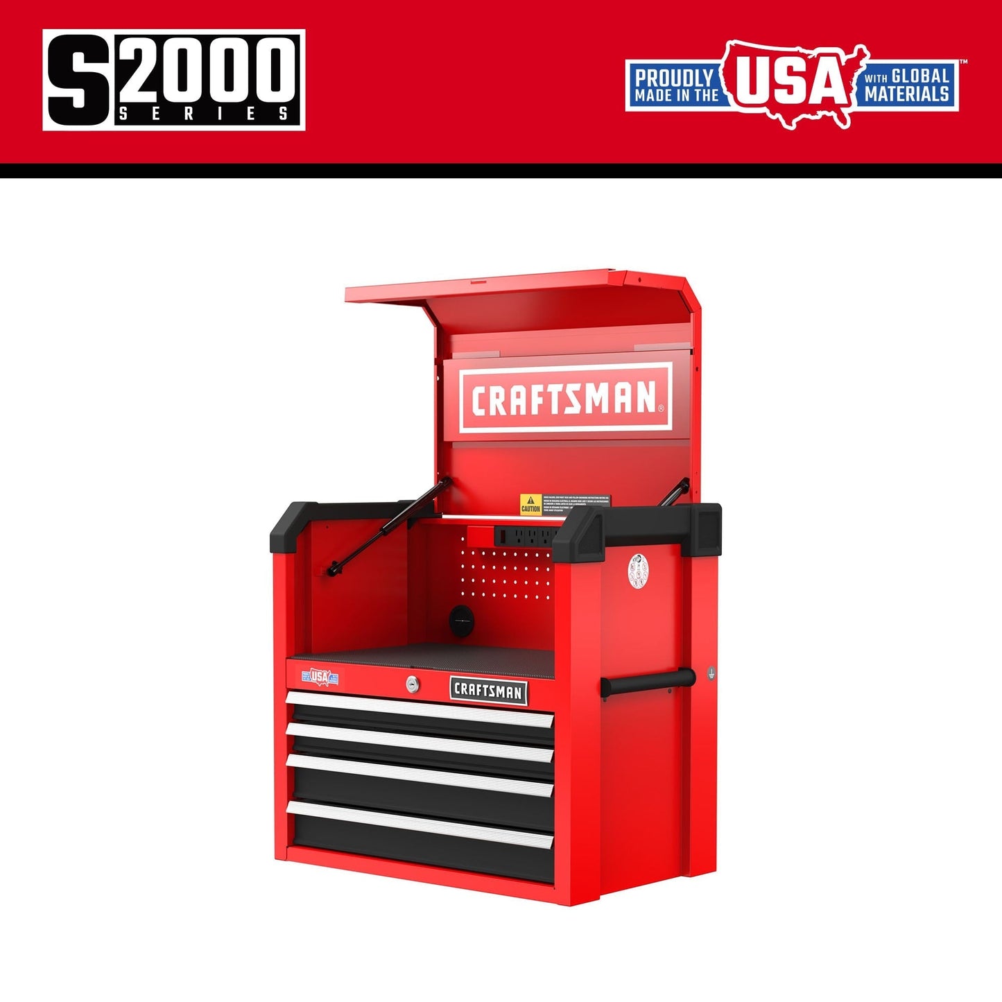 CRAFTSMAN 2000 Series 4-Drawer Steel Tool Chest, Red