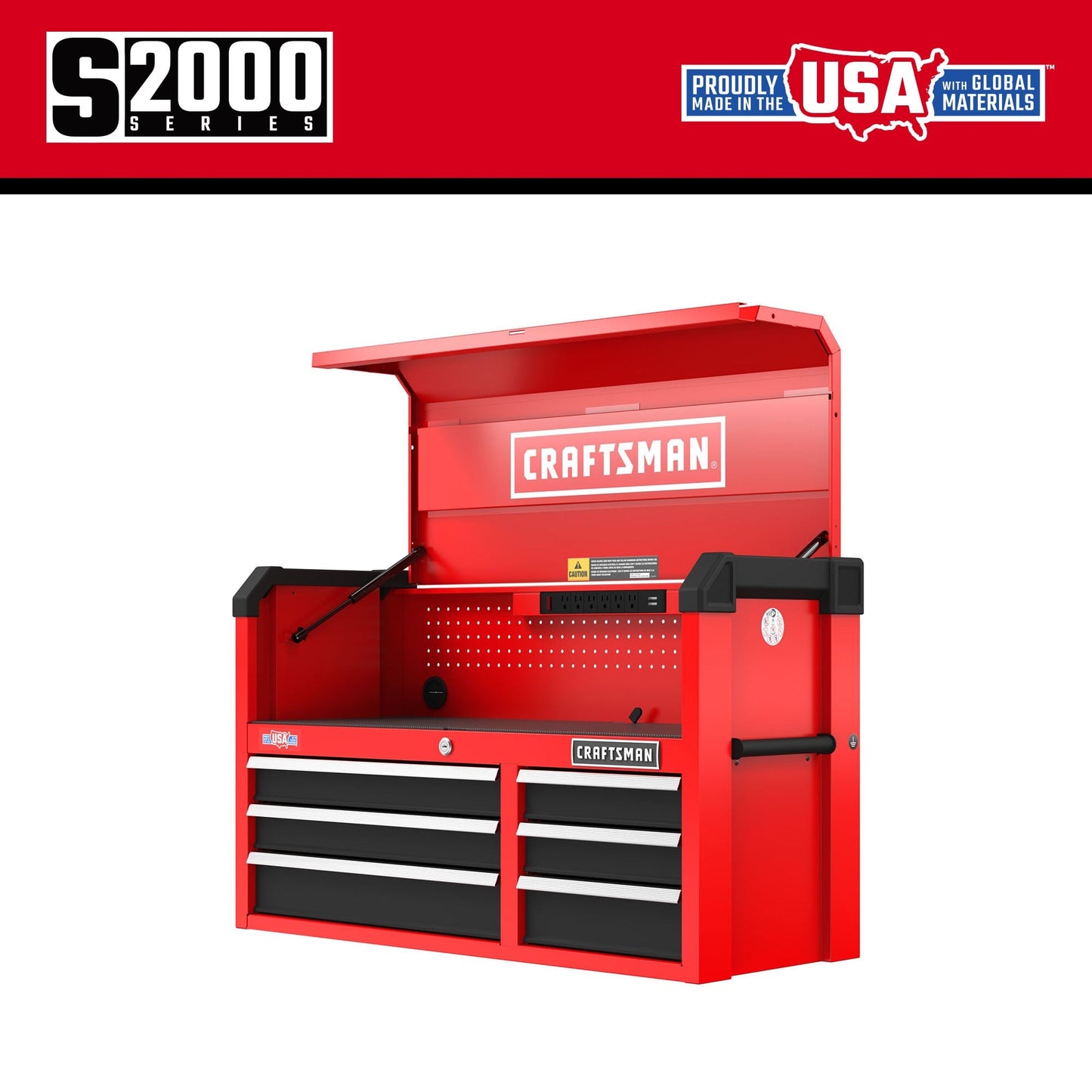 CRAFTSMAN 2000 Series 6-Drawer Steel Tool Chest, Red, 41-Inches Wide