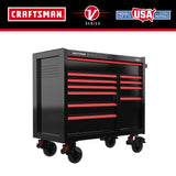 CRAFTSMAN V-Series 41-Inch Rolling Tool Cabinet with 11 Drawers - Black