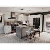 Hugo&Borg Lasalle 36-in W x 32.5-in H x 25-in D Bright White Slab 1-Drawer Base Fully Assembled Cabinet (Flat Panel Slab Style)