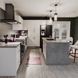 Hugo&Borg Lasalle 12-in W x 34.5-in H x 24-in D Bright White Slab 4-Drawer Base Fully Assembled Cabinet (Flat Panel Style)