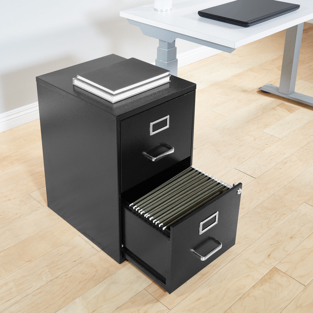 Office Star Products Metal Black 2-Drawer 14.25-in File Cabinet