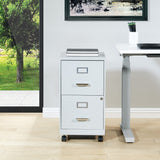 Office Star Products Metal Grey 2-Drawer 14.25-in File Cabinet