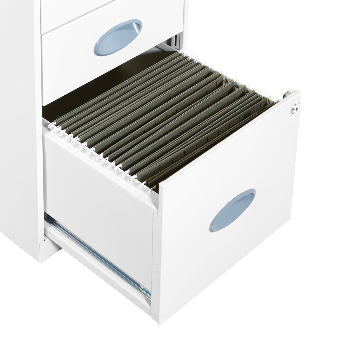 Office Star Products Metal White 3-Drawer 14.25-in File Cabinet
