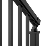 Freedom Margate Pre-assembled 6-ft x 36-in Matte Black Aluminum Deck Stair Rail Kit
