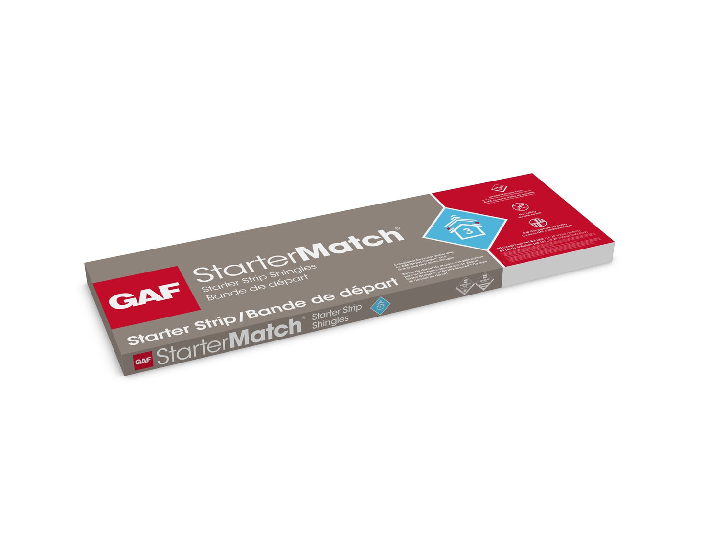 GAF StarterMatch Starter Strip Shingles, Stonewood, 60 Lin. Ft. per Bundle