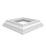Freedom 4-in x 4-in White Composite Deck Post Base Trim