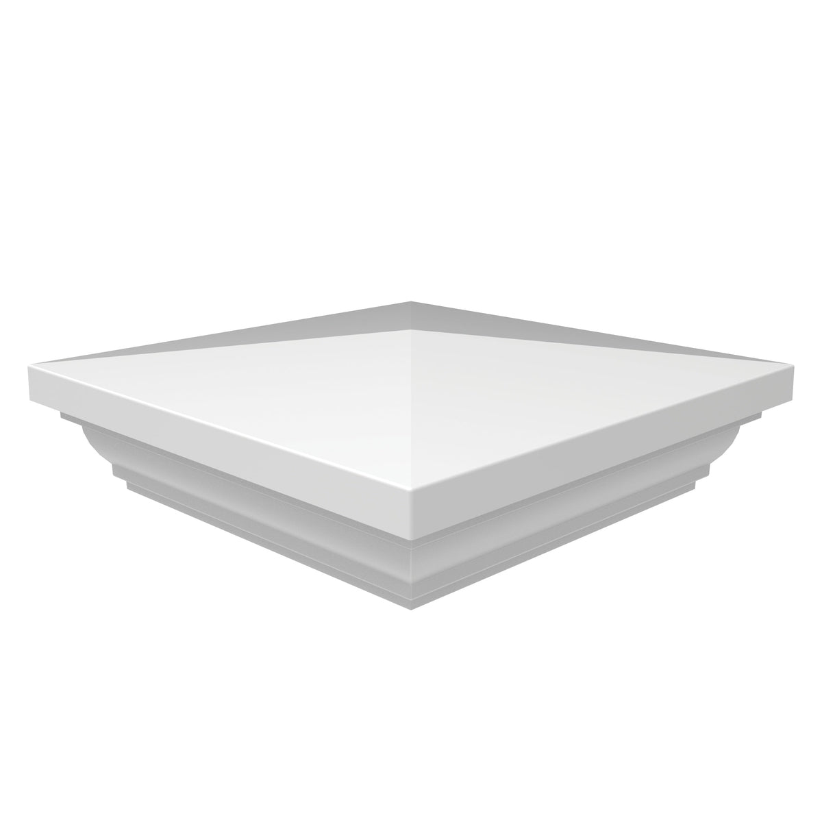 Freedom 4-in x 4-in Camden White Composite Deck Post Cap