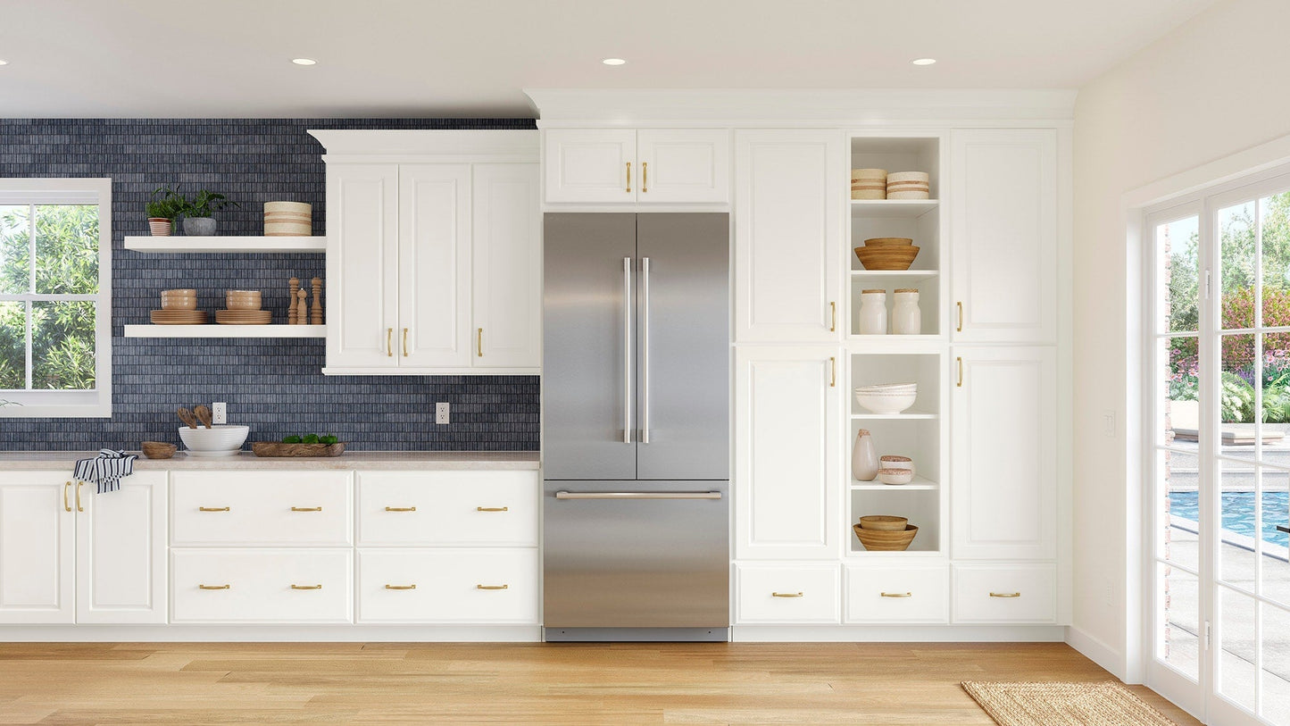 allen + roth Tilson 6-in W x 34.5-in H x 24-in D Linen Open Cube Organizer Base Fully Assembled Cabinet (Raised Panel Style)