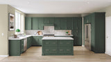 allen + roth Heathrow 18-in W x 34.5-in H x 24-in D Sage 3-Drawer Base Fully Assembled Cabinet (Recessed Panel Style)