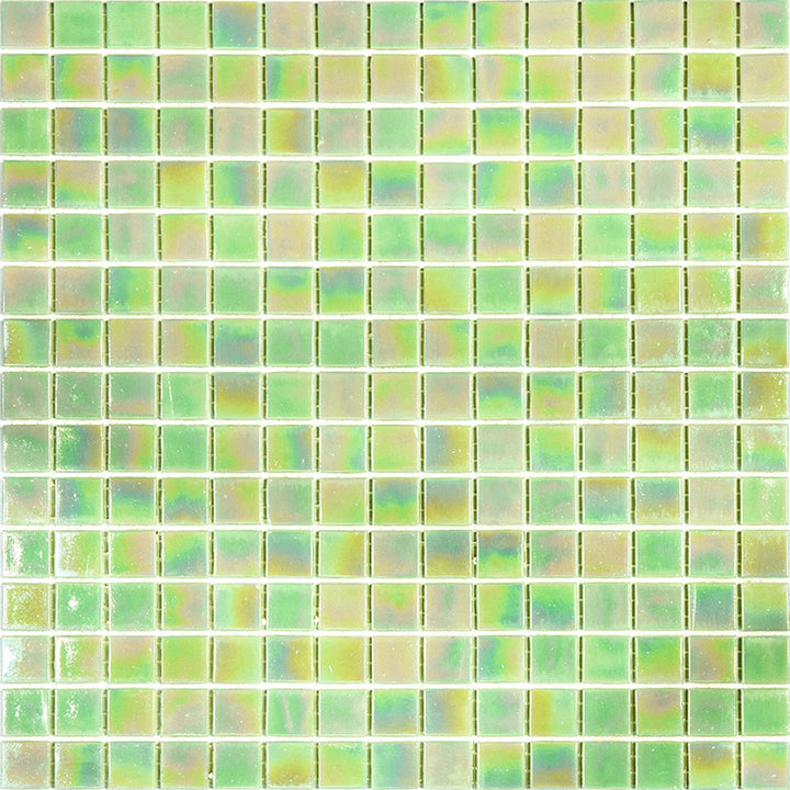 Apollo Tile Nacreous Lime Green 12-in x 12-in Glossy Glass Uniform Squares Floor and Wall Tile (20-sq. ft/ Carton)