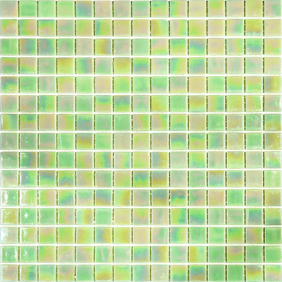 Apollo Tile Nacreous Lime Green 12-in x 12-in Glossy Glass Uniform Squares Floor and Wall Tile (20-sq. ft/ Carton)