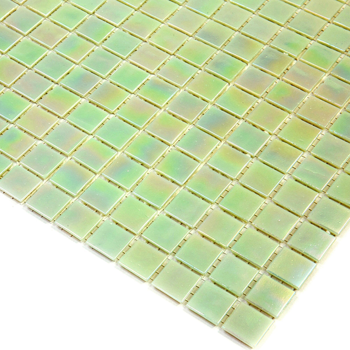 Apollo Tile Nacreous Lime Green 12-in x 12-in Glossy Glass Uniform Squares Floor and Wall Tile (20-sq. ft/ Carton)