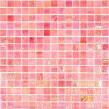 Apollo Tile Nacreous Punch Pink 12-in x 12-in Glossy Glass Uniform Squares Floor and Wall Tile (20-sq. ft/ Carton)