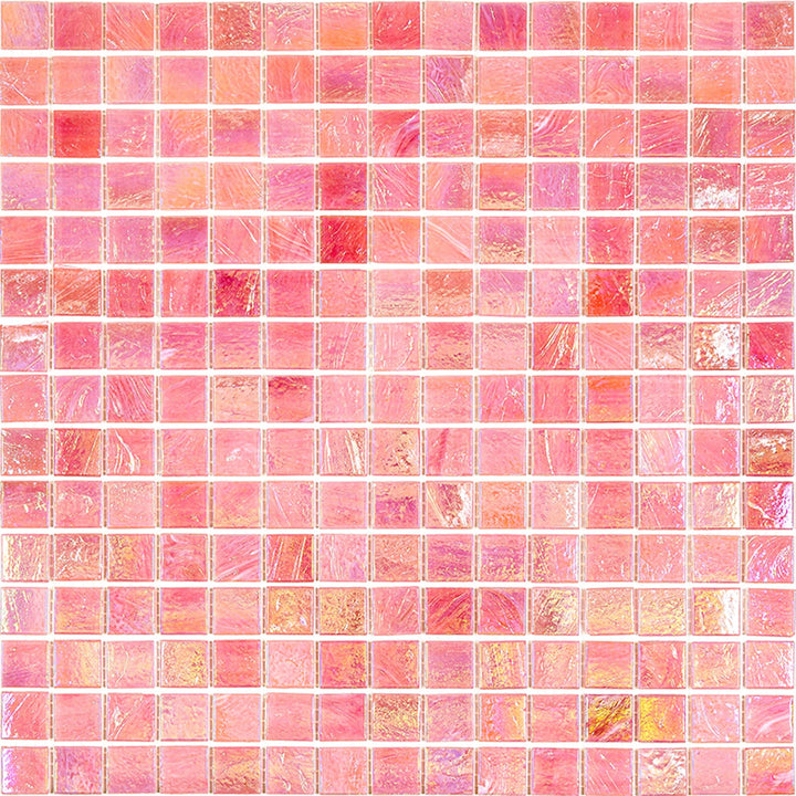 Apollo Tile Nacreous Punch Pink 12-in x 12-in Glossy Glass Uniform Squares Floor and Wall Tile (20-sq. ft/ Carton)
