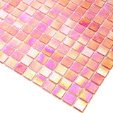 Apollo Tile Nacreous Punch Pink 12-in x 12-in Glossy Glass Uniform Squares Floor and Wall Tile (20-sq. ft/ Carton)