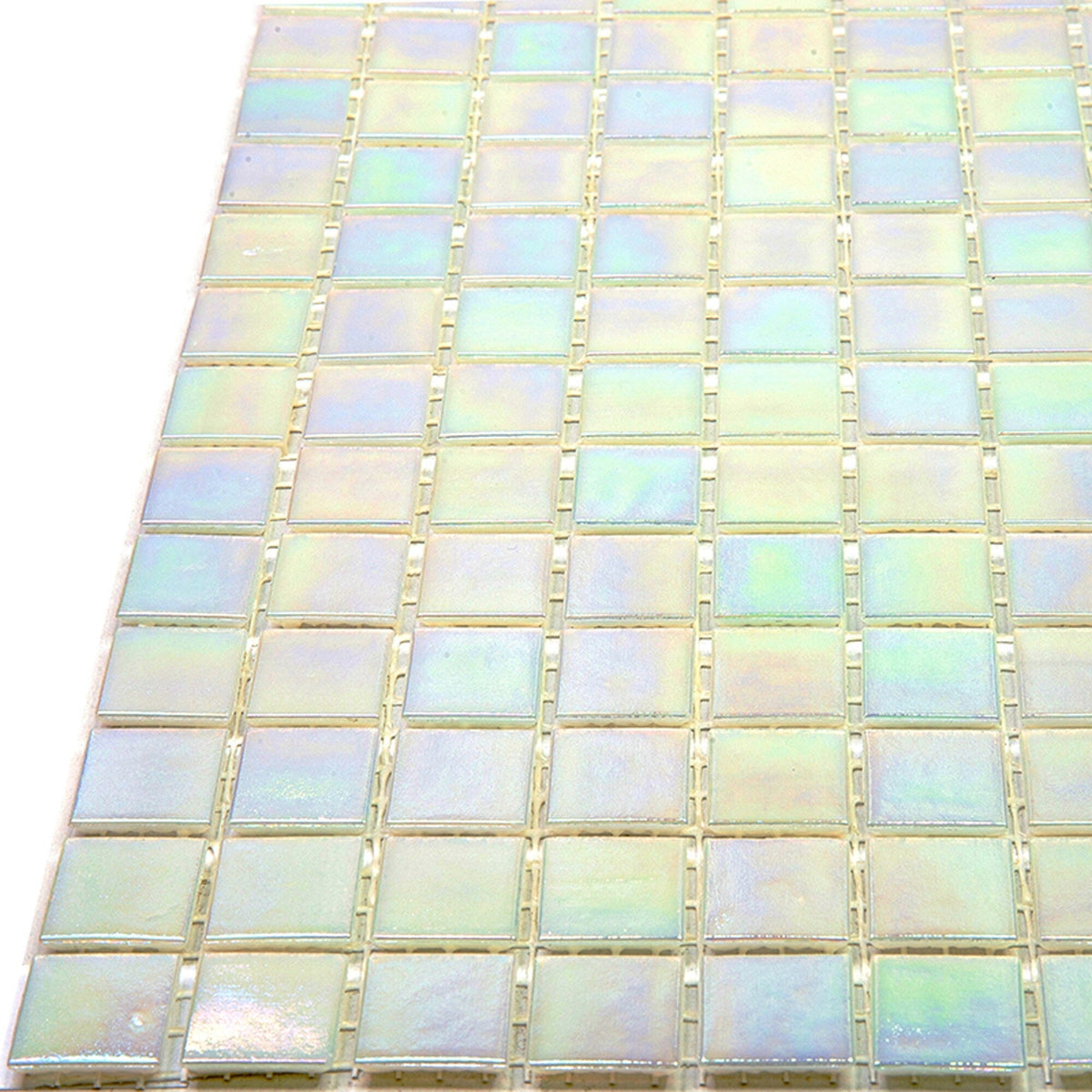 Apollo Tile Nacreous Cotton White 12-in x 12-in Glossy Glass Uniform Squares Floor and Wall Tile (20-sq. ft/ Carton)