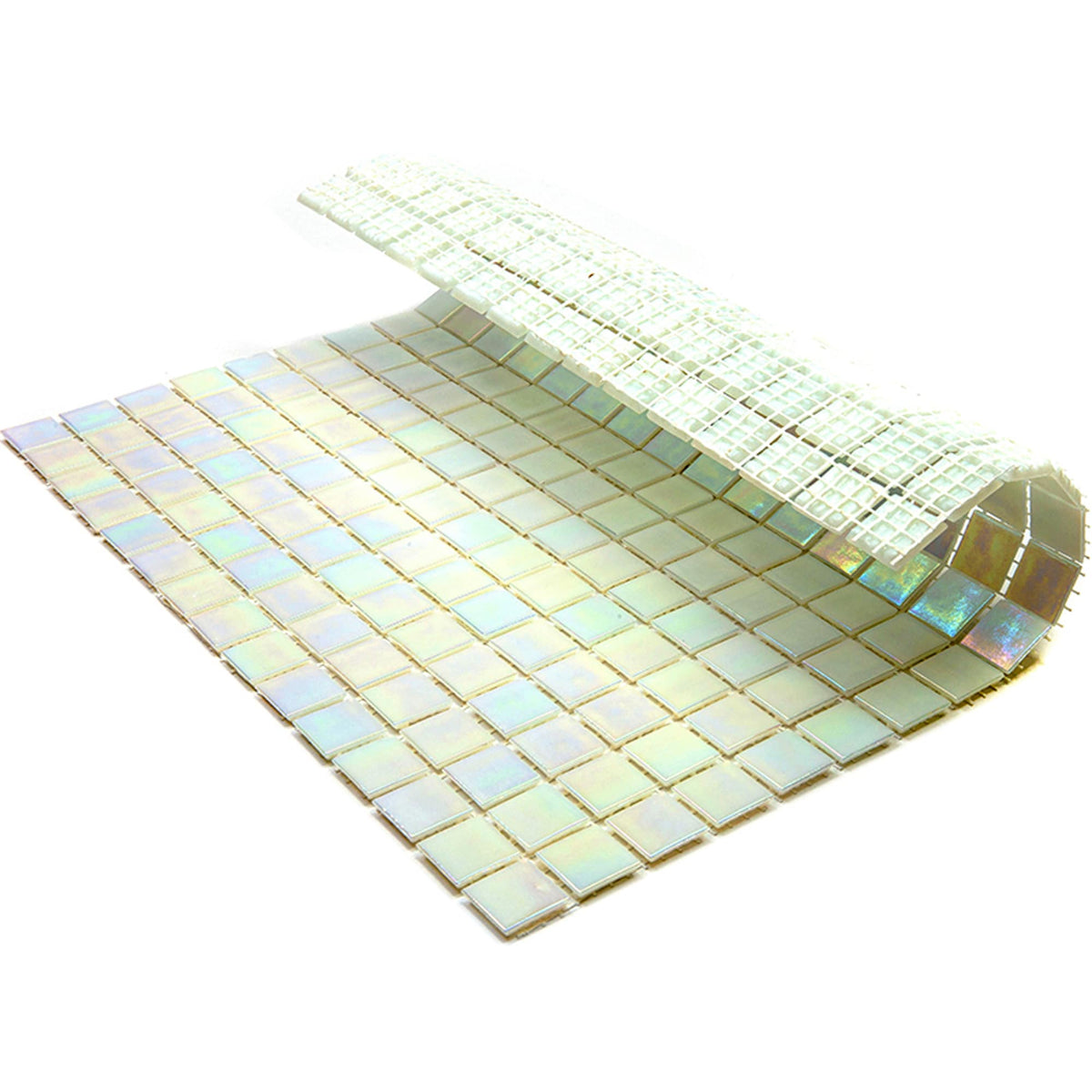 Apollo Tile Nacreous Cotton White 12-in x 12-in Glossy Glass Uniform Squares Floor and Wall Tile (20-sq. ft/ Carton)