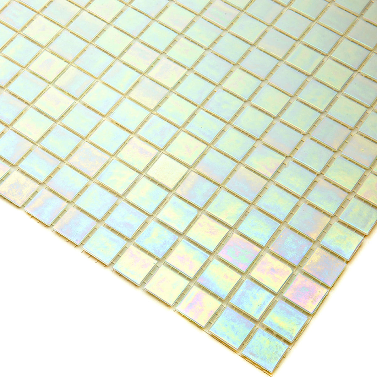 Apollo Tile Nacreous Cotton White 12-in x 12-in Glossy Glass Uniform Squares Floor and Wall Tile (20-sq. ft/ Carton)