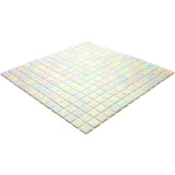 Apollo Tile Nacreous Cotton White 12-in x 12-in Glossy Glass Uniform Squares Floor and Wall Tile (20-sq. ft/ Carton)