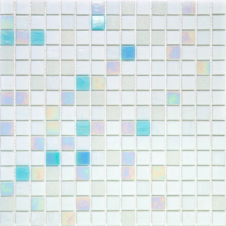 Apollo Tile Mingles Cotton White 12-in x 12-in Glossy Glass Uniform Squares Floor and Wall Tile (20-sq. ft/ Carton)