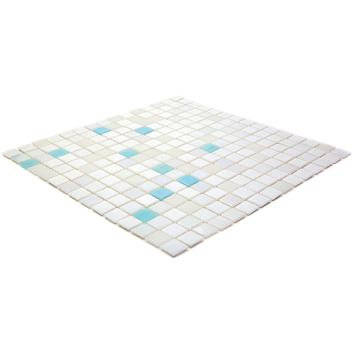 Apollo Tile Mingles Cotton White 12-in x 12-in Glossy Glass Uniform Squares Floor and Wall Tile (20-sq. ft/ Carton)