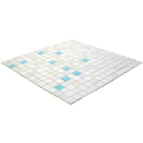 Apollo Tile Mingles Cotton White 12-in x 12-in Glossy Glass Uniform Squares Floor and Wall Tile (20-sq. ft/ Carton)