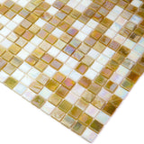Apollo Tile Mingles Yellow Gold and White 11-1/2-in x 11-1/2-in Glossy Glass Uniform Squares Floor and Wall Tile (18.69-sq. ft/ Carton)
