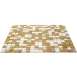 Apollo Tile Mingles Yellow Gold and White 11-1/2-in x 11-1/2-in Glossy Glass Uniform Squares Floor and Wall Tile (18.69-sq. ft/ Carton)