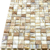 Apollo Tile Mingles Beige 11-1/2-in x 11-1/2-in Glossy Glass Uniform Squares Floor and Wall Tile (18.69-sq. ft/ Carton)