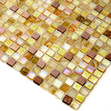 Apollo Tile Mingles Beige and Pearl 11-1/2-in x 11-1/2-in Glossy Glass Uniform Squares Floor and Wall Tile (18.69-sq. ft/ Carton)