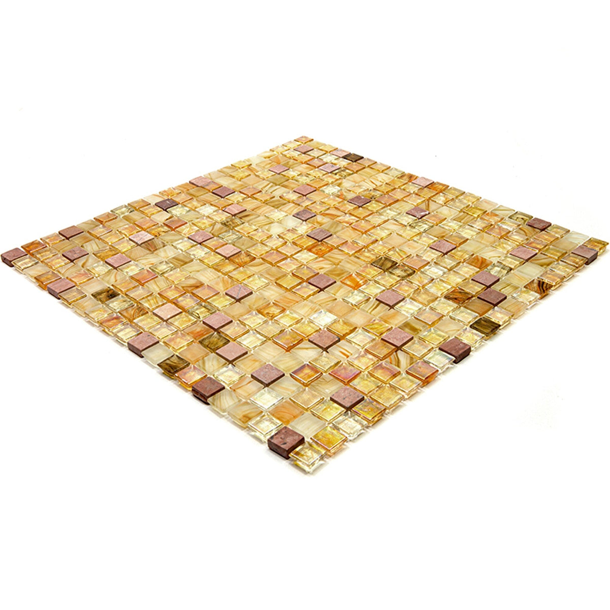 Apollo Tile Mingles Beige and Pearl 11-1/2-in x 11-1/2-in Glossy Glass Uniform Squares Floor and Wall Tile (18.69-sq. ft/ Carton)