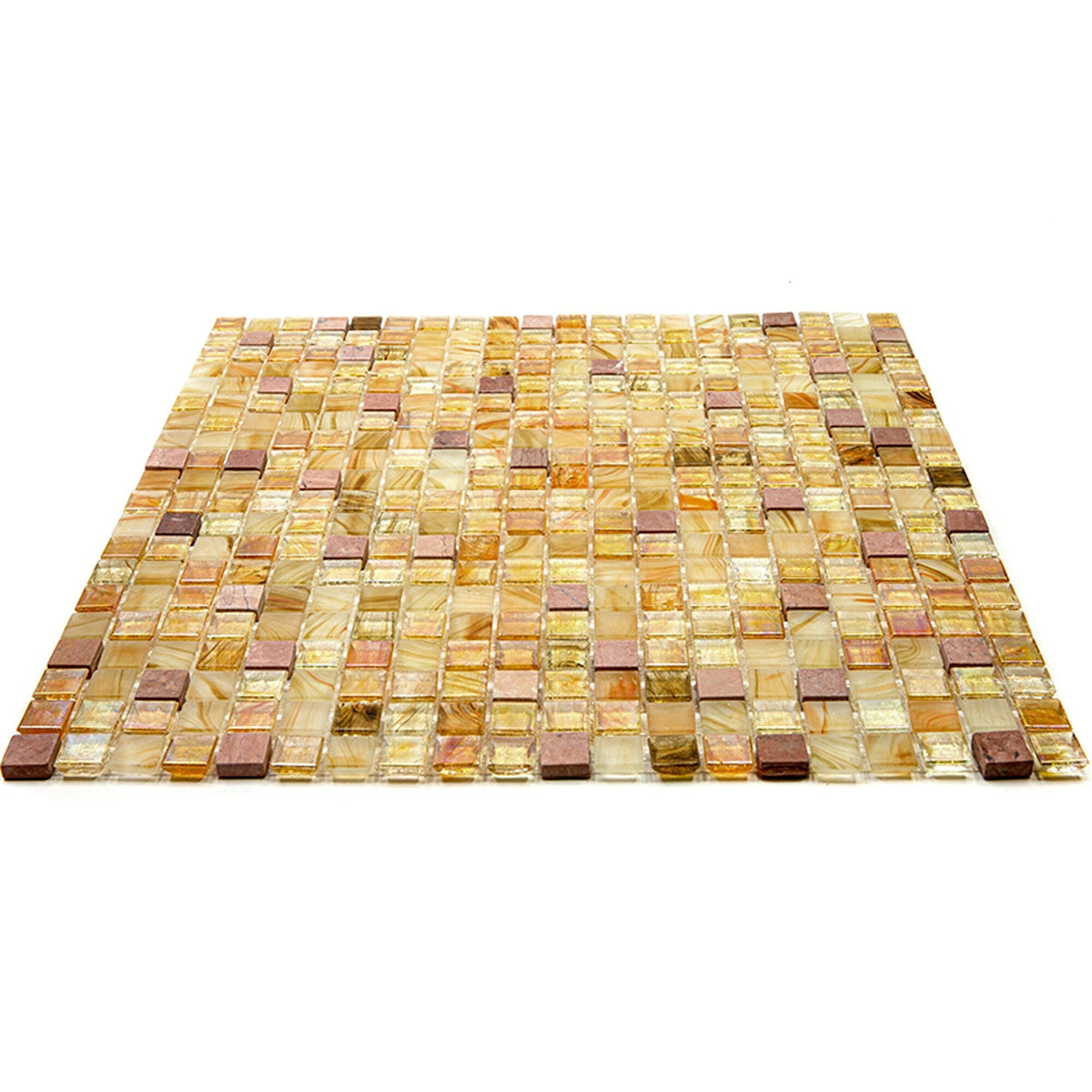 Apollo Tile Mingles Beige and Pearl 11-1/2-in x 11-1/2-in Glossy Glass Uniform Squares Floor and Wall Tile (18.69-sq. ft/ Carton)