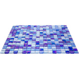 Apollo Tile Mingles Royal Blue and White 11-1/2-in x 11-1/2-in Glossy Glass Uniform Squares Floor and Wall Tile (18.69-sq. ft/ Carton)