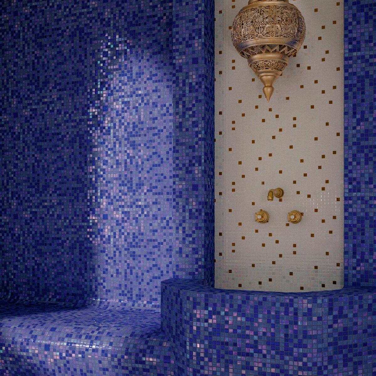 Apollo Tile Mingles Blue 11-1/2-in x 11-1/2-in Glossy Glass Uniform Squares Floor and Wall Tile (18.69-sq. ft/ Carton)