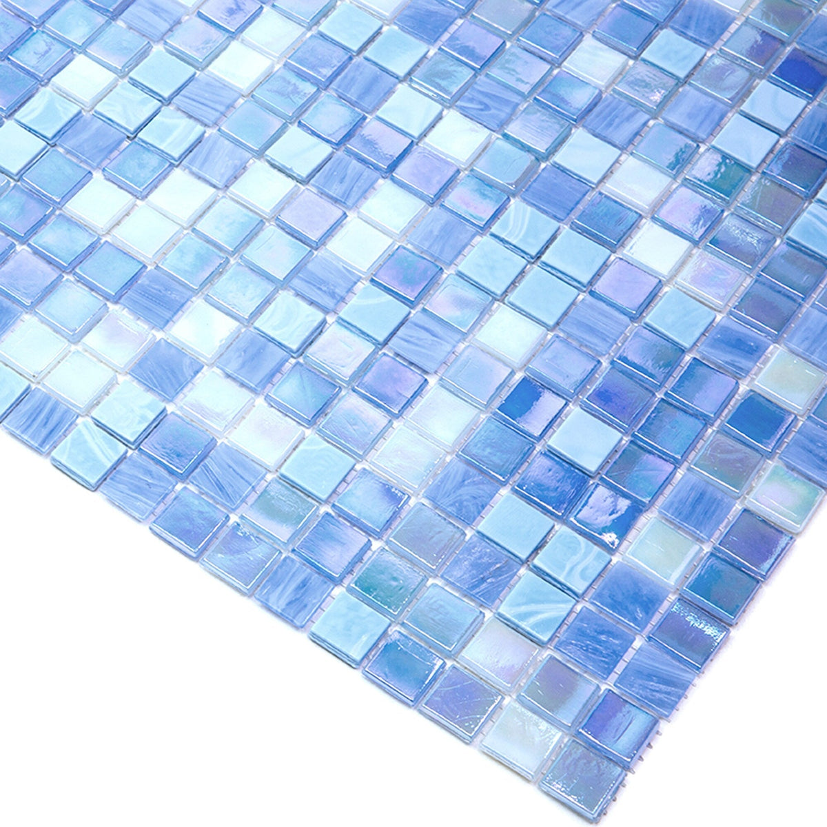 Apollo Tile Mingles Sky Blue 11-1/2-in x 11-1/2-in Glossy Glass Uniform Squares Floor and Wall Tile (18.69-sq. ft/ Carton)