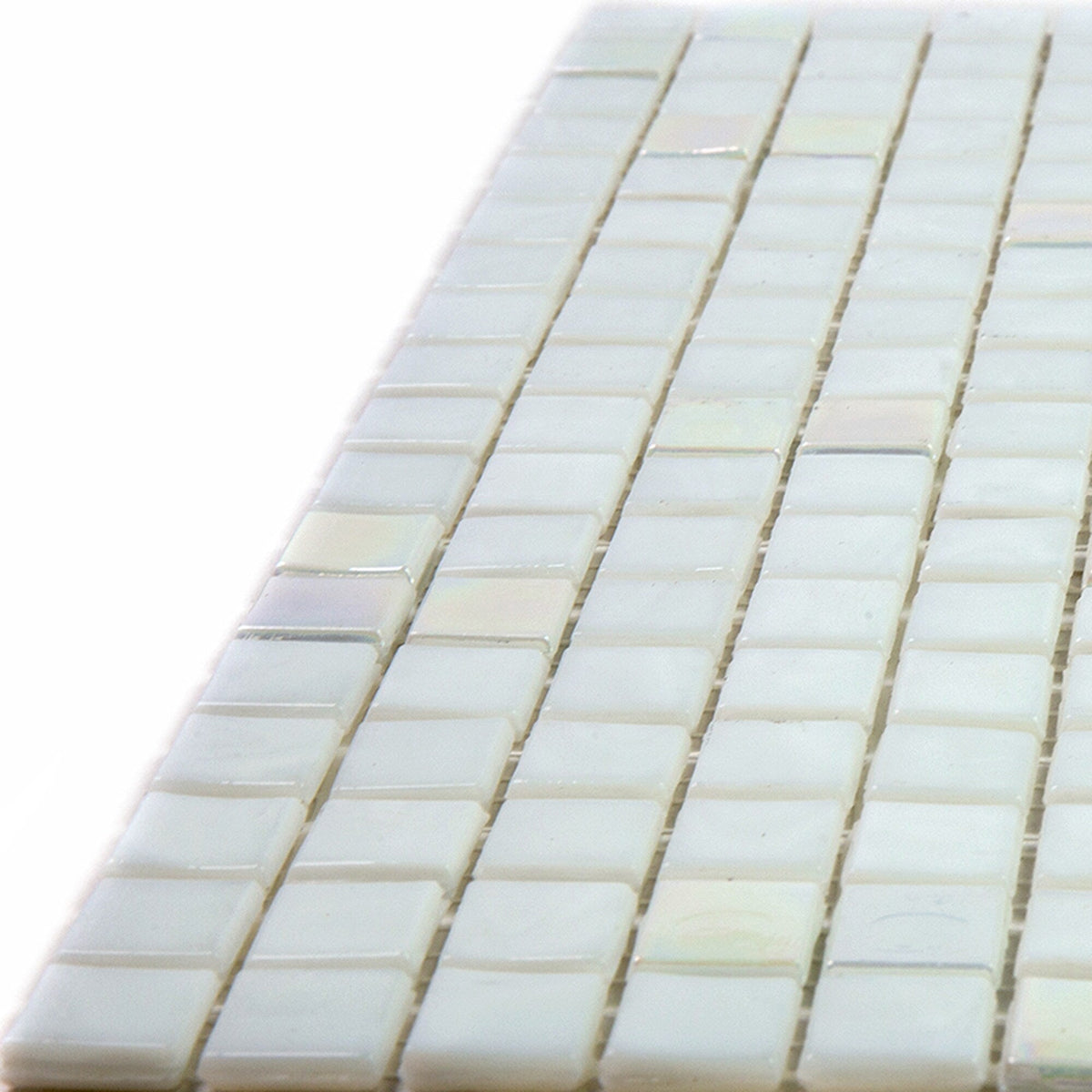 Apollo Tile Mingles Pearl White 11-1/2-in x 11-1/2-in Glossy Glass Uniform Squares Floor and Wall Tile (18.69-sq. ft/ Carton)