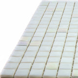 Apollo Tile Mingles Pearl White 11-1/2-in x 11-1/2-in Glossy Glass Uniform Squares Floor and Wall Tile (18.69-sq. ft/ Carton)