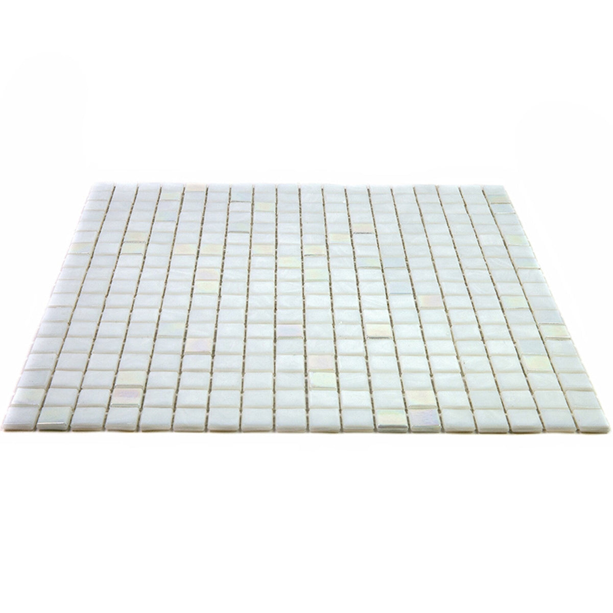 Apollo Tile Mingles Pearl White 11-1/2-in x 11-1/2-in Glossy Glass Uniform Squares Floor and Wall Tile (18.69-sq. ft/ Carton)