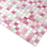 Apollo Tile Mingles White and Soft Pink 11-1/2-in x 11-1/2-in Glossy Glass Uniform Squares Floor and Wall Tile (18.69-sq. ft/ Carton)