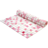 Apollo Tile Mingles White and Soft Pink 11-1/2-in x 11-1/2-in Glossy Glass Uniform Squares Floor and Wall Tile (18.69-sq. ft/ Carton)