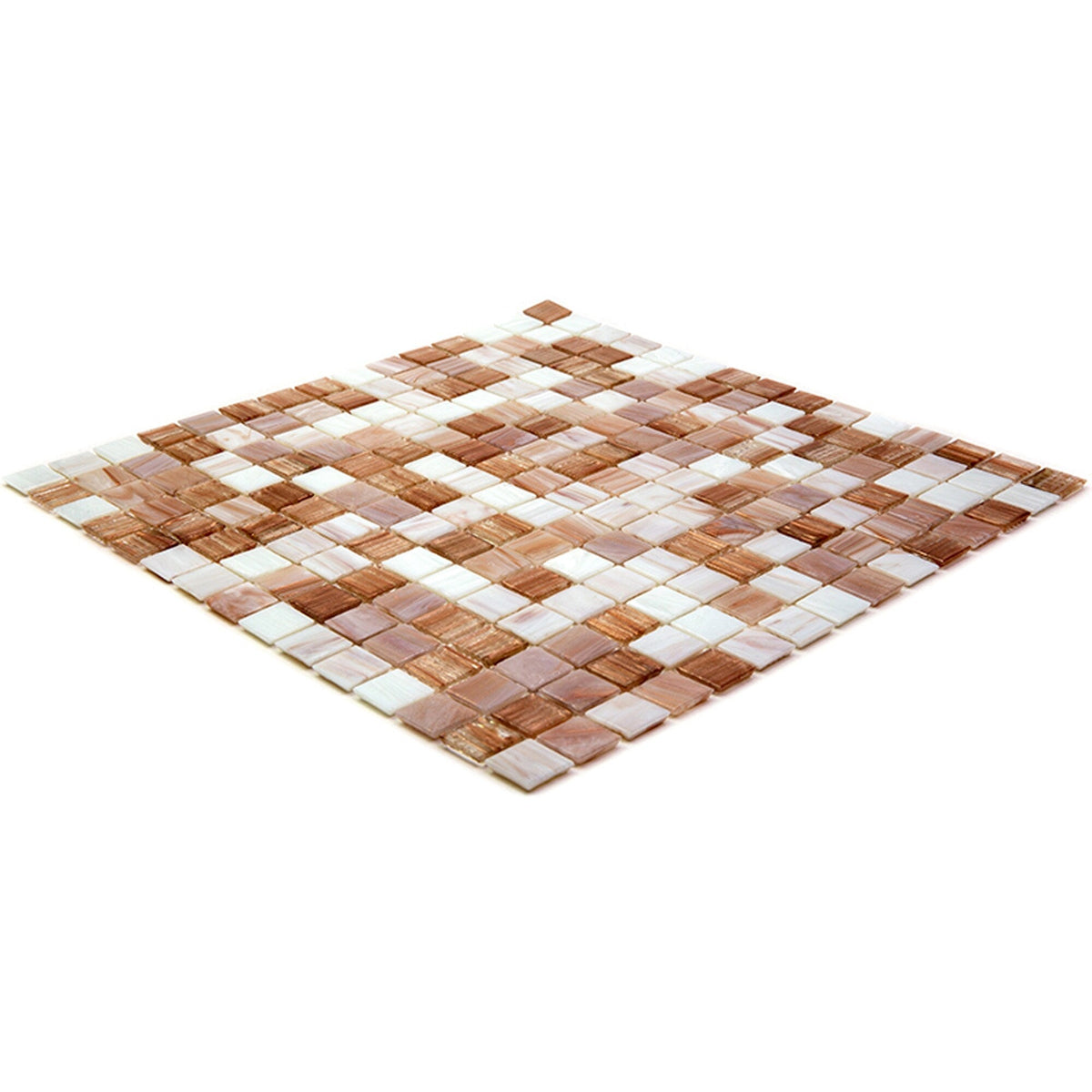 Apollo Tile Mingles Beige and White 12-in x 12-in Glossy Glass Uniform Squares Floor and Wall Tile (20-sq. ft/ Carton)