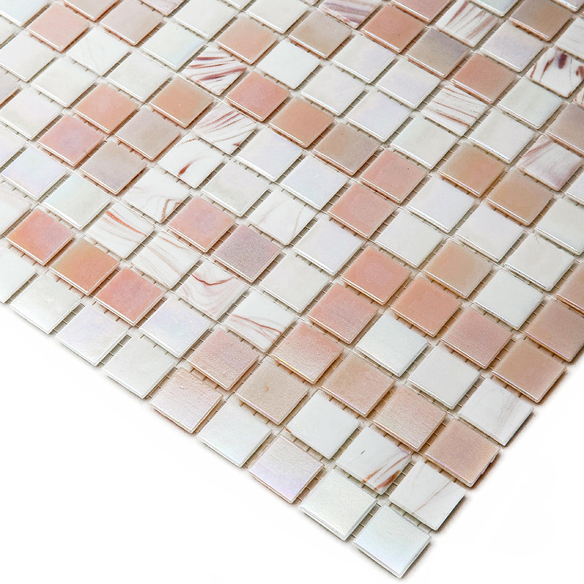 Apollo Tile Mingles Beige 12-in x 12-in Glossy Glass Uniform Squares Floor and Wall Tile (20-sq. ft/ Carton)