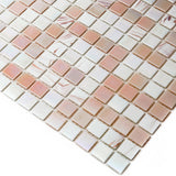 Apollo Tile Mingles Beige 12-in x 12-in Glossy Glass Uniform Squares Floor and Wall Tile (20-sq. ft/ Carton)