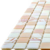 Apollo Tile Mingles Beige 12-in x 12-in Glossy Glass Uniform Squares Floor and Wall Tile (20-sq. ft/ Carton)