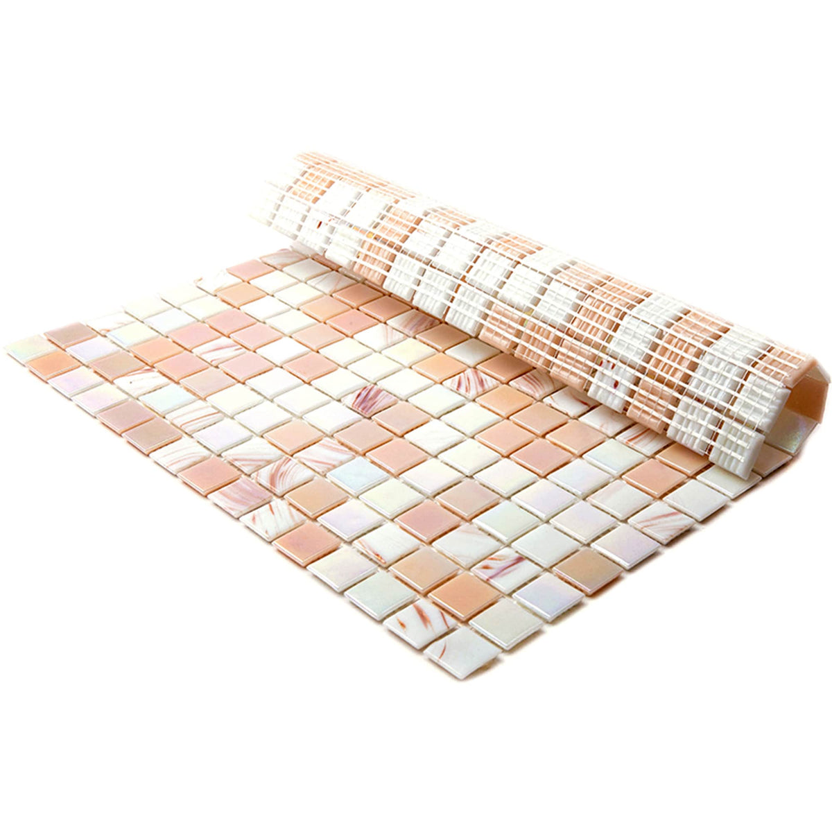 Apollo Tile Mingles Beige 12-in x 12-in Glossy Glass Uniform Squares Floor and Wall Tile (20-sq. ft/ Carton)